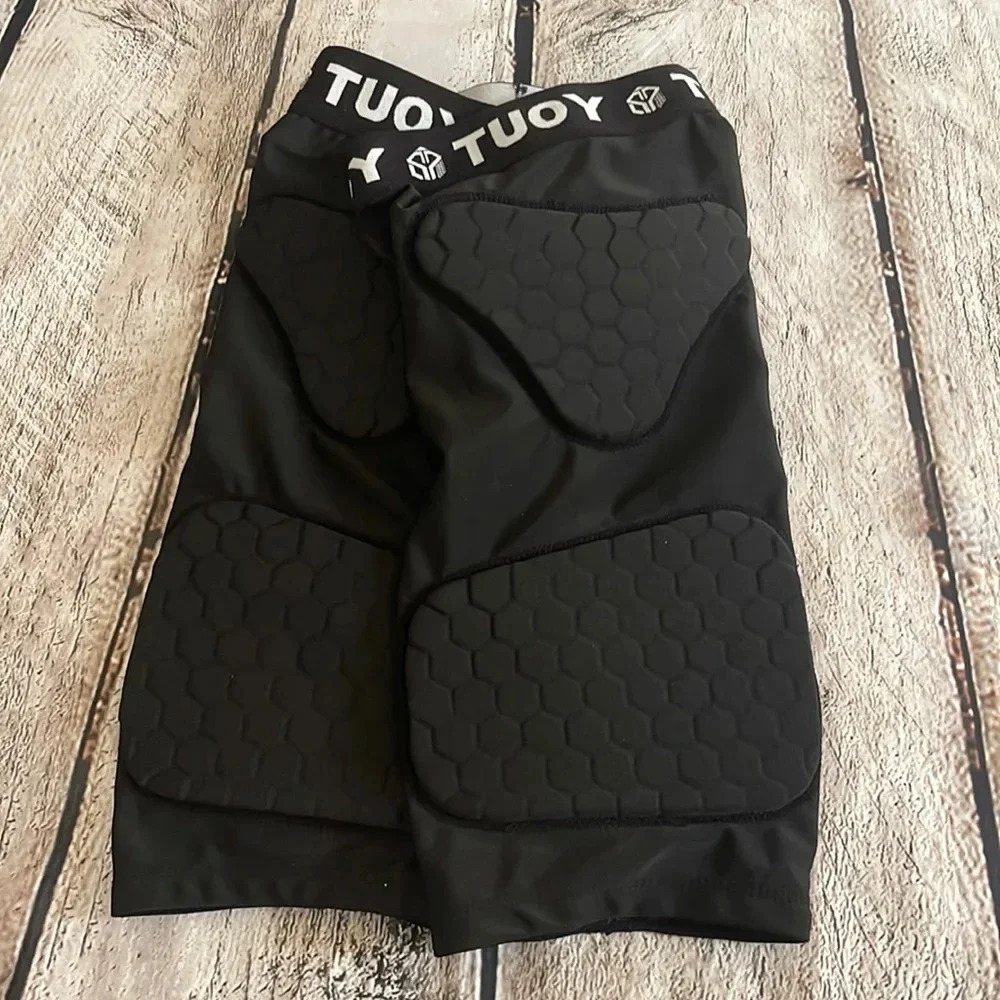 NWT! Black padded compression shorts Youth Large - Picture 2 of 3